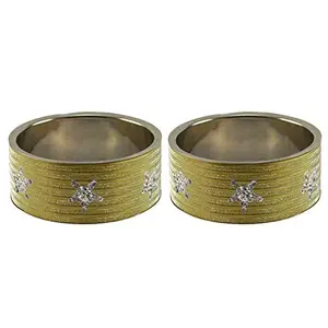 Vidhya Kangan Golden Stone Stud Metal Bangle ban5504-2.8