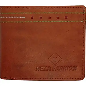 NEXA FASHION Mens Brown Leather Wallet
