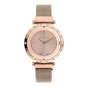 Giordano Analog Wrist Watch for Women Stylish Metal Strap with Water Resistant 3 Hand Mechanism for Girls & Ladies to Compliment Your Look/Ideal Gift for Female - GZ-60035