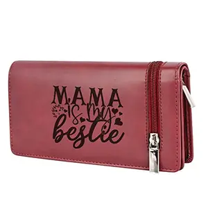 GFTBX Customized Wallets for Mom on Mothers Day - RFID Protected (Red Cherry)