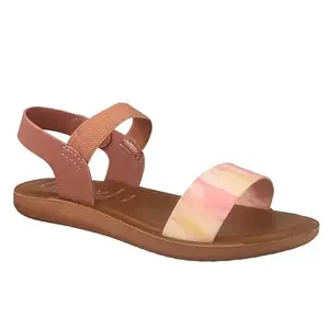 Aeroblu Pink Casual Synthetic Trendy Latest Design Open Toe Flat Fashion Wedge Sandal For Women And Girls With Ankle Strap (AE0677-PINK-38)