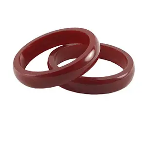 MAYA FASHION Red Plain Acrylic Bangle With Very Extra Large Size Elegant Extra Large Size Bangle | Perfect Fit for Plus Size banglesTrendy and Comfortable Fit for woman and girls | (Sku-ban915)