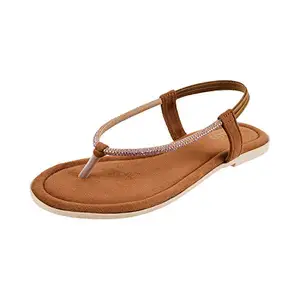 Metro Women's Brown Fashion Sandals-5 UK (38 EU) (33-807)