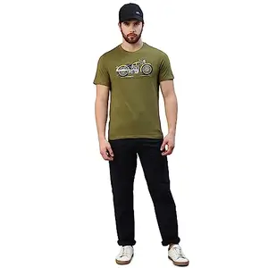 ROYAL ENFIELD J Model Bullet Olive T-Shirt (2XL) 46 CM