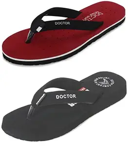 DOCTOR EXTRA SOFT Women's Ortho Care Orthopaedic and Diabetic Feel Good & Flat Super Comfort Dr Sliders Flipflops and House Slippers for Women’s and Girl’s D-19 & D-16