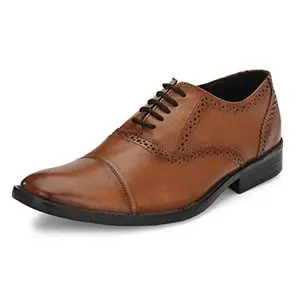Hitz Men's Tan Leather Formal Shoes (3102)