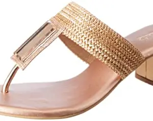 Inc.5 Block Heel Diamond Thong Sandal For Women_990105_ROSE GOLD_3_UK