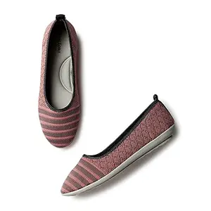 Marc Loire Women's Athleisure Lightweight Knitted Active Wear Slip-On Shoes (Onion, 8)