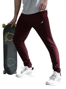 CROCODILE Men Solid Ankle Length Joggers | Single Jersey Cotton | Drawstring Waist | 3 Pockets