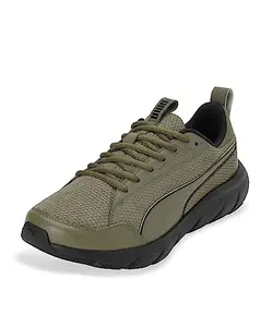 Puma Unisex-Adult Softride Flex Lace Wide Olive-Black Running Shoe - 10 UK (37935104)