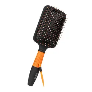 Vega Paddle Hair Brush (India's No.1* Hair Brush Brand) with Stick For Men and Women, Black & Orange, (E15-PB)