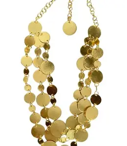 Antique gold glitterbib Necklace/Jewellery for Women & Girls