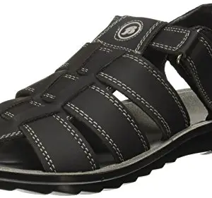 BATA Men's Syn Buntoe Black Athletic & Outdoor Sandals - 10 UK/India (44 EU)(8616011)