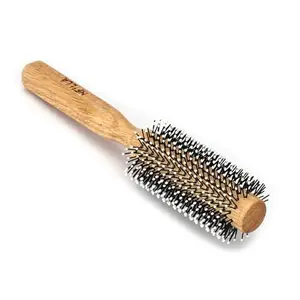 Nfilla Wooden Round Hair Brush | Men and Women | For Adding Curls, Volume, Waves, Quick Blowout, Straightening, Curling, Drying, Volumizing Hairs & Scalp Massage | Hair Roller Brush for Hair Styling 2