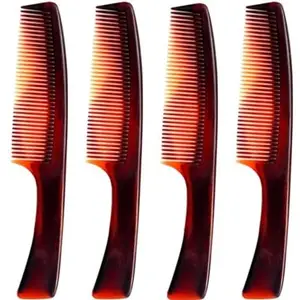 Fine tooth pocket combs with handle for men (pack of 4)