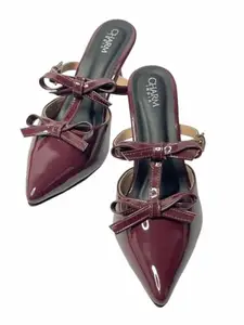 Women & Girls NewStylish Kitten Heel Sandals, Maroon