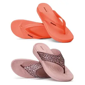 AIRSON FLIP FLOP SLIPPER COMBO AL-3 & AL-4 Slipper for Women | Orthopedic, Diabetic, Pregnancy | Soft Doctor Anti-Skid Slipper for Women |Slides For Ladies and Girls