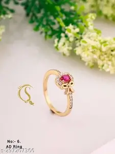 Beautiful ring for girls and women in 1gram gold plating| design - 849 stylish and beautiful design Rings