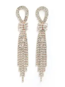 KARATCART Gold-Plated Contemporary Gold Drop Earrings for Women (33038633)