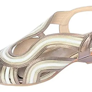 AshBaDe Women's Bronze Slingback Sandals - 36 EU