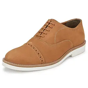 Burwood Men BWD 336 Tan Leather Formal Shoes-9 UK (43 EU) (BW 338)