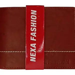 NEXA FASHION Men's Brown Genuine Leather Wallet