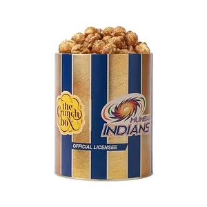 The Crunch Box - Mumbai Indians (MI) Gourmet Popcorn: Smooth Caramel Swing Tin - 490 Gms