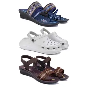 Women's Comfortable Sandal,Casual Lightweight Sandal for Everyday Wear | (Combo-3)-1953-OO5-1933-6-EURO-37