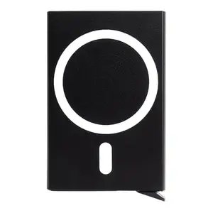 Stealodeal Long-Lasting Magesafe Push Button Credit/Debit/ATM Card Holder Black