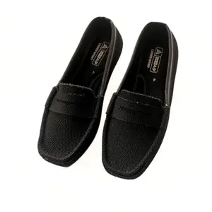 Woman Black Loafer Shoes. Extra Soft and Comforteble with Waterproof, Official Shoes Business Meeting Shoes for Woman (6)
