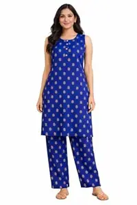 Women’s Printed Kurta with Pants Set