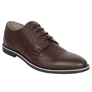 SeeandWear Brown Formal Shoes for Men. Branded Leather Pointed Lace Up Shoe (10)