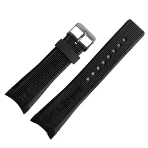 DBLACK ''TGDS1'' 24mm Black Rubber Watch Band Strap // Compatible for Tag Heuer SLS Mercedes (Black)