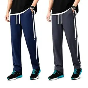 Mack Jonney Men’s Polyester Track Pants Pack of 2 | Regular Fit Sports & Casual Lower | Comfortable Activewear-4