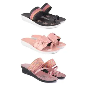 Women's Comfortable Sandal,Casual Lightweight Sandal for Everyday Wear | PCR-(3-COMBO)-1992-1988-1950-5