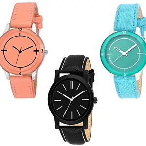 RPS FASHION WITH DEVICE OF R Analog Pack of 3 Multicolour Analog Watch for Couple Combo