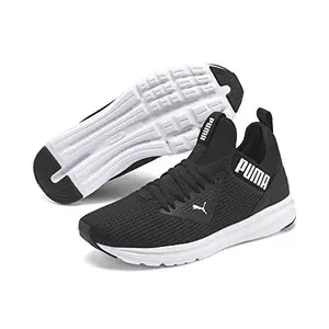 Puma Men's Enzo Beta Mesh Black White Running Shoe-6 Kids UK (19309901)