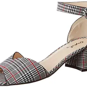Qupid Women's Blk Suede Pu Fashion Sandals - 6 UK/India (39 EU)(KATZ-58)
