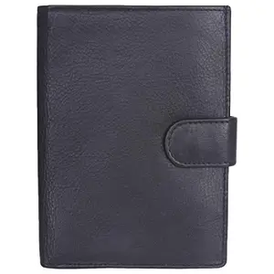 Leatherman Fashion LMN Genuine Leather Black Women's Bifold Wallet 4 Card Slots