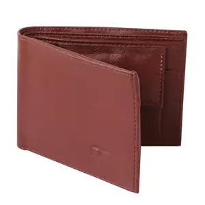 Dezire Crafts Men's PU Leather Wallet with 9 Card Slots, 2 ID Windows & 2 Currency Compartments – Stylish & Slim Bifold (Brown)