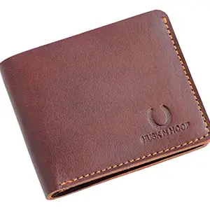 Husk N Hoof RFID Protected Leather Wallet for Men | Mens Wallet Leather | Wallets for Men | Purse for Men | VT Brown
