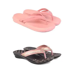 Women?s Flat Sandals,Stylish Heeled Sandals for Women B_(Combo 2)-1975-1956-5-EURO-36