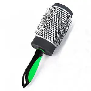 BlackBoss Large Hot Curl Hair Brush For Blow Drying, Styling, Curling, Straighten High-resistance Ceramic Brush For All Type Hairs Women & Men (Green)