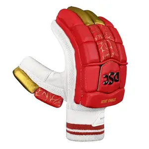 DSC Strike 20/20 Cricket Batting Gloves for Mens, Hand-Right, Color-Red