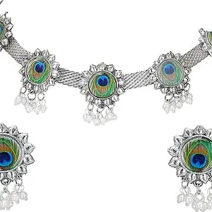Angel Jewels - Artificial Silver/Pickock Jewellery | Necklace Set with Earrings for Girls and Women