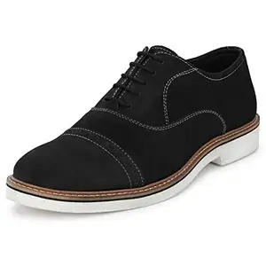 Burwood Men BWD 336 Black Leather Formal Shoes-7 UK (41 EU) (BW