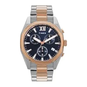TIMEX Analog Watch for Men Available in Multicolor Dial & Gold Stainless Steel Bracelet Band - Water Resistant Wrist Watches