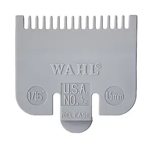 Wahl Professional Color Coded Comb Attachment #3137-101 – Grey #1/2 – 1/16" (1.5mm) – Great for Professional Stylists and Barbers