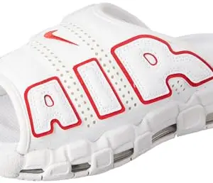 Nike AIR More Uptempo Slide-White/University RED-WHITE-FD9883-100-4UK