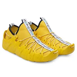 YUVRATO BAXI Men's Latest and Stylish Sports and Running Yellow Outdoor Shoes